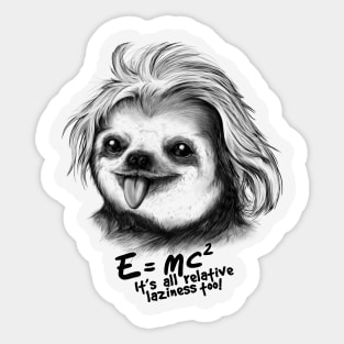 Sloth Einstein Sticker